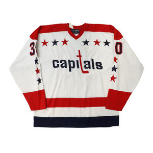 Vintage 80s Clint Malarchuk Doug Laurie Washington Capitals Hockey Jersey Size X